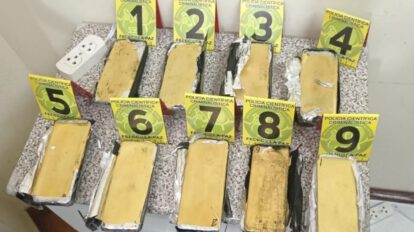Barras de oro confiscadas en operativo de la Felcn