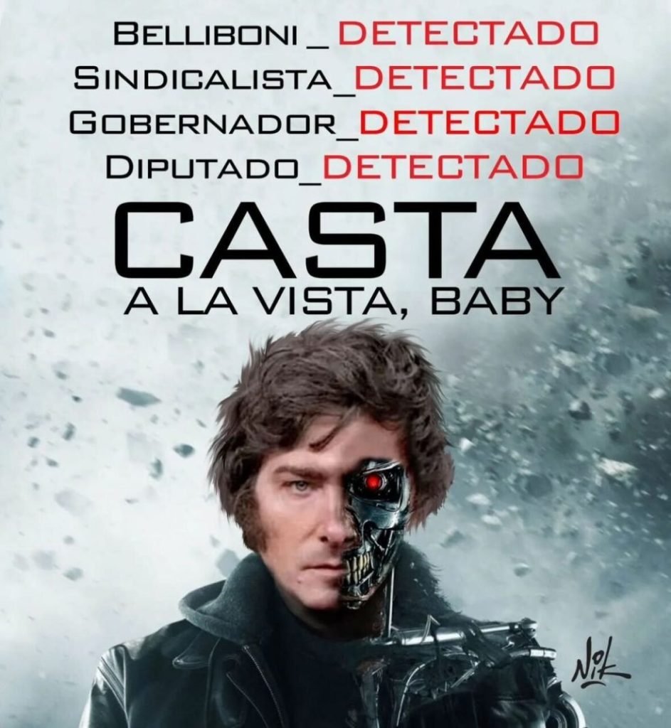 Javier Milei en modo Terminator