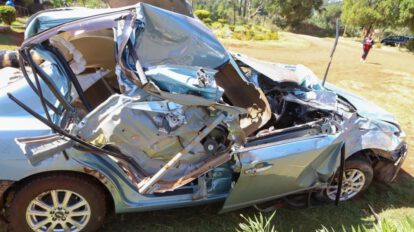 El coche accidentado que conducía Kelvin Kiptum