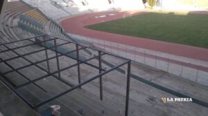 Palco de prensa del estadio Bermúdez afectado