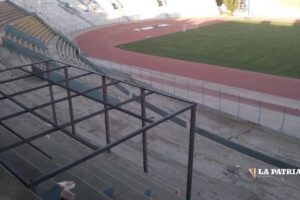 Palco de prensa del estadio Bermúdez afectado