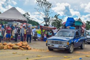 Bloqueo de la carretera en Yapacaní