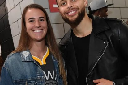 Steph Curry y Sabrina Ionescu en el All-Star Weekend de la NBA