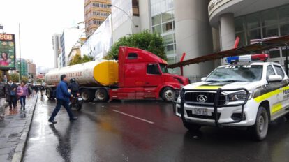 Protesta de cisternas en La Paz