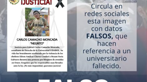 Falsa noticia sobre universitario fallecido