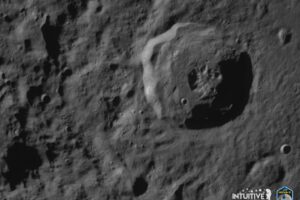 Alunizaje de la nave Odiseo en la Luna