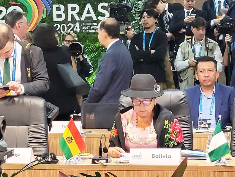 Bolivia G20 destaca la inclusión social y la lucha contra el hambre