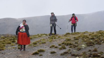 Deportistas participan en el Skysnow Chacaltaya