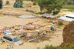mazamorra en Laquiña afectó casas y cultivos
