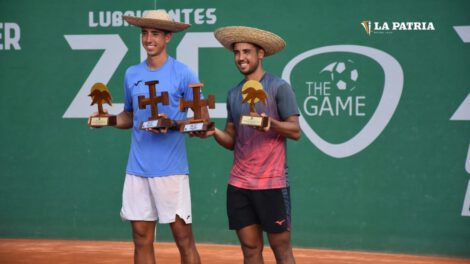 Los hermanos Murkel y Hugo Dellien en el Challenger Bolivia