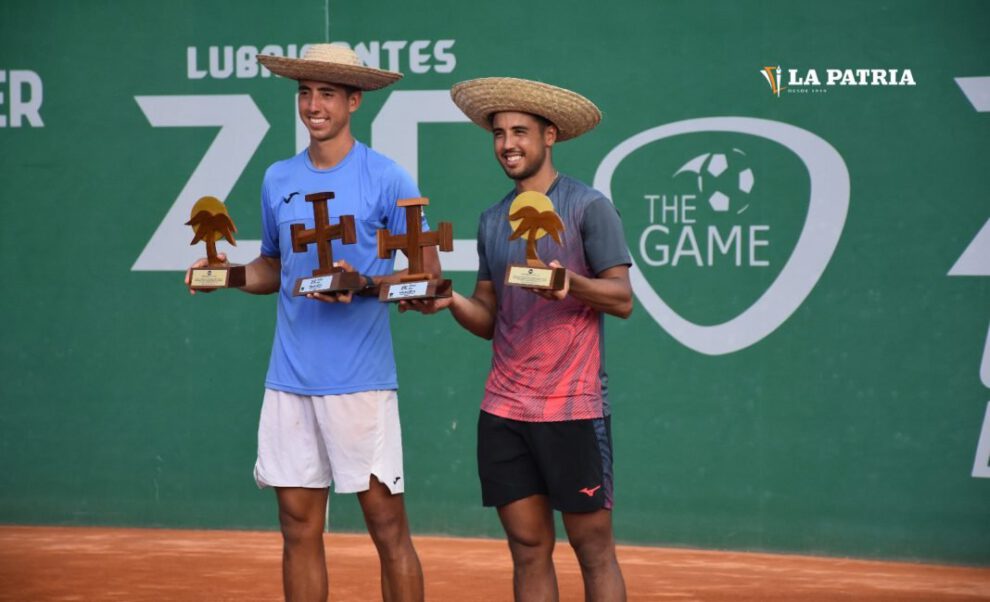 Los hermanos Murkel y Hugo Dellien en el Challenger Bolivia