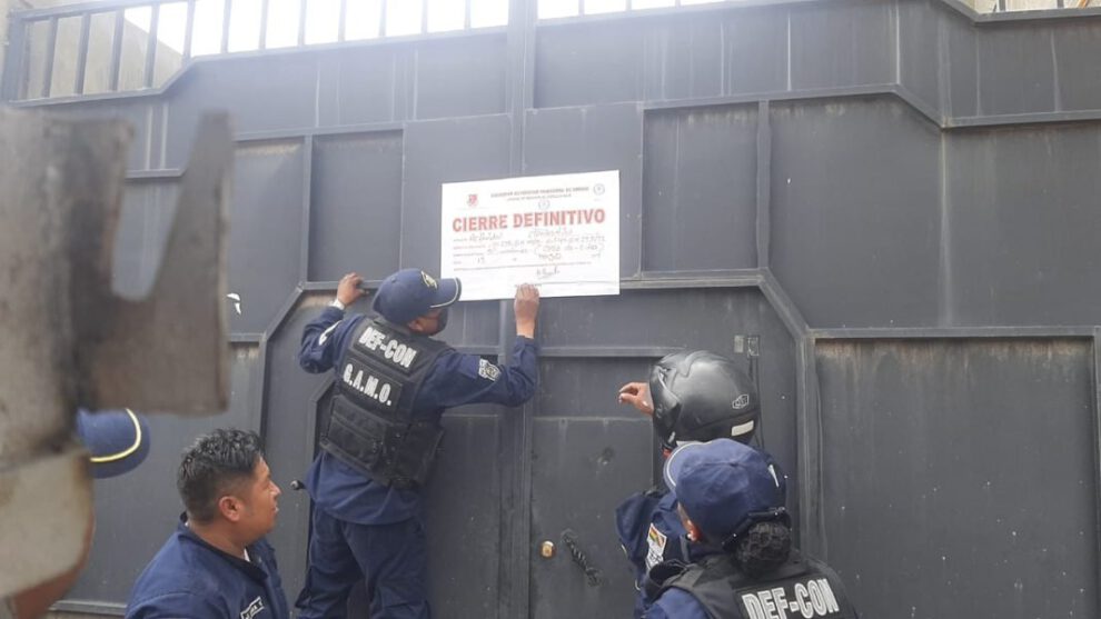 Clausura de lenocinio clandestino en Oruro