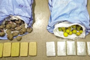 Descubren droga en bolsas de papas y naranjas