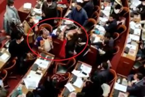 Agresión en la Asamblea Legislativa entre Gabriel Colque y Erwin Bazán