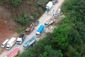 bloqueos en la región de Caranavi, en el norte del departamento de La Paz