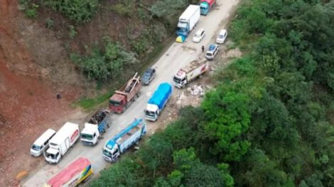 bloqueos en la región de Caranavi, en el norte del departamento de La Paz