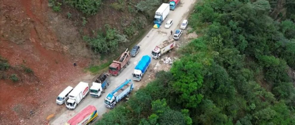 bloqueos en la región de Caranavi, en el norte del departamento de La Paz
