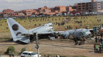 La aeronave siniestrada en la ciudad de El Alto
