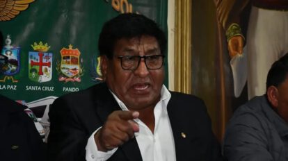 El secretario ejecutivo de la Confederación Sindical de Choferes de Bolivia, Lucio Gómez