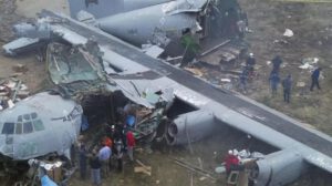 Un avion siniestrado