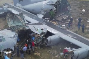 Un avion siniestrado