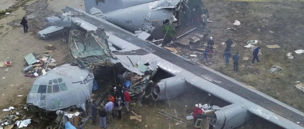 Un avion siniestrado