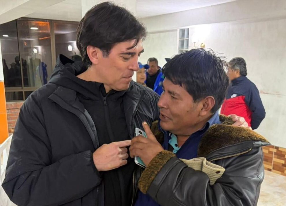 El ministro, Mauricio Zamora tras la reunían con el sector transporte de lo Yungas