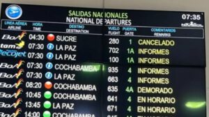 Vuelos suspendidos en el Aeropuerto Viru Viru por falta de visibilidad causada por la neblina