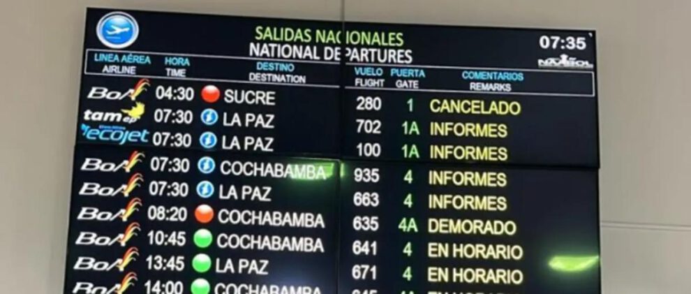 Vuelos suspendidos en el Aeropuerto Viru Viru por falta de visibilidad causada por la neblina