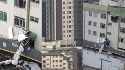 La avioneta se estrelló en un edificio de cuatro pisos