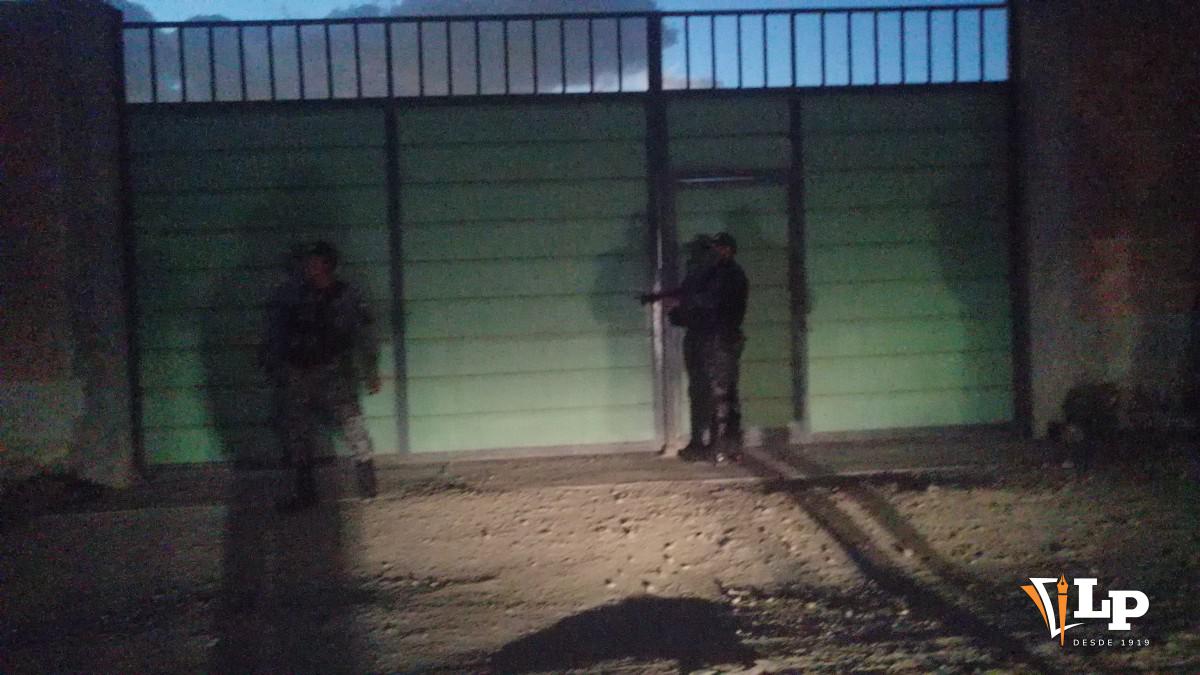 Imagen del garaje donde se montó el operativo