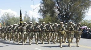 Efectivos militares en un pasado acto