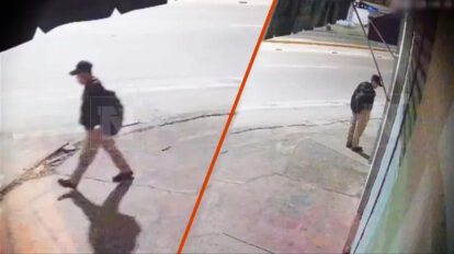 Un persona parada y caminando