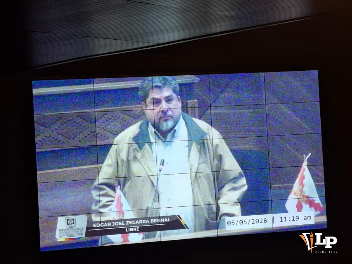 El diputado Zegarra en la sesión de la ALP