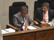 El ministro Marco Antonio Oviedo en la Asamblea Legislativa.