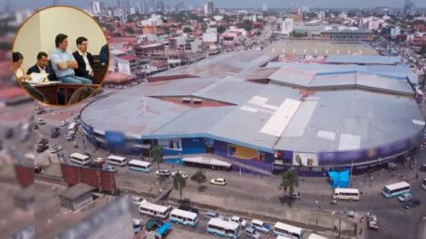 Una persona y el panorama del mercado