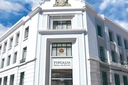 Frontis de la Fiscalía General del Estado en la ciudad de Sucre