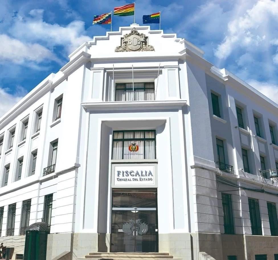 Frontis de la Fiscalía General del Estado en la ciudad de Sucre