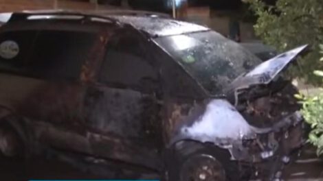 Un vehiculo calcinado