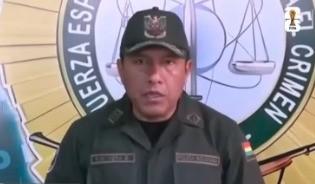 El director departamental de la FELCC de Cochabamba, Cnl. Rolando Vera