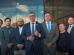 El ministro de Economía, José Gabriel Espinoza, junto a su equipo tras el anuncio de la colocación de bonos