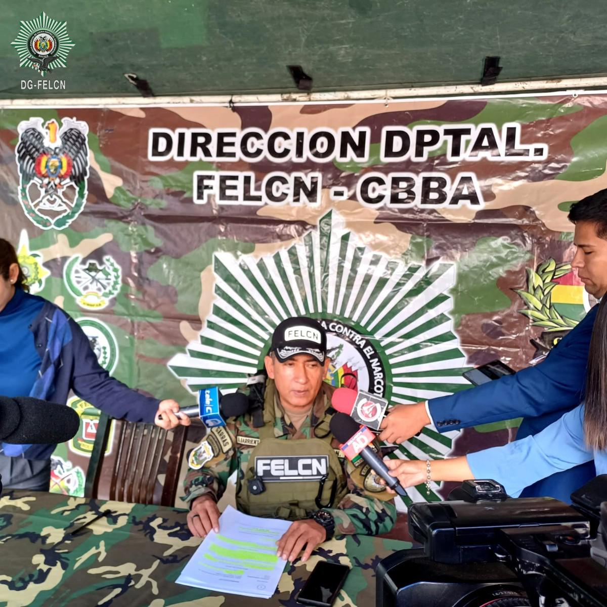 El director departamental de la Felcn, Alexander Barrientos