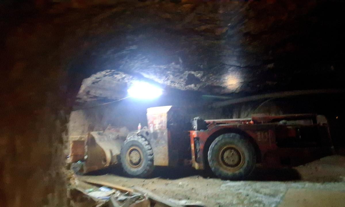 Imagen del trabajo en interior mina