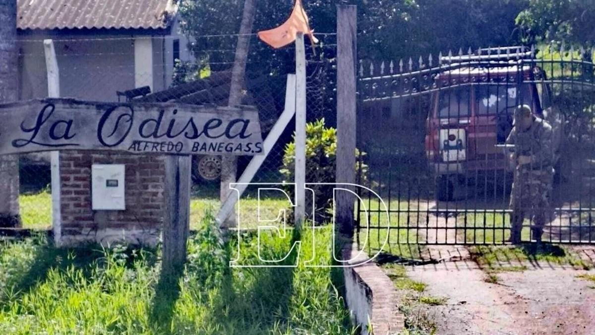 Allanamiento en la quinta La Odisea
