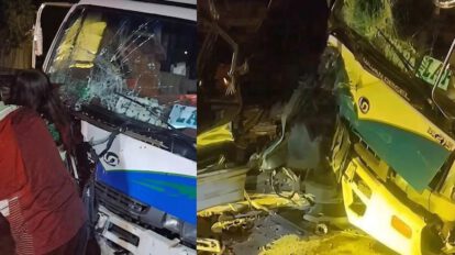 El impacto ocurrió de manera frontal y directa entre las dos unidades