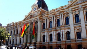 El antiguo edifico Legislativo en La Paz