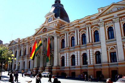 El antiguo edifico Legislativo en La Paz