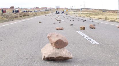 bloqueo de carreteras Caracollo