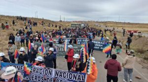 La marcha evista inició en la localidad de Caracollo