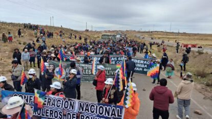 La marcha evista inició en la localidad de Caracollo